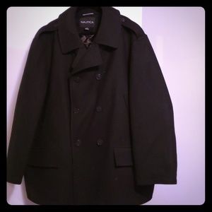 Mens Black Peacoat